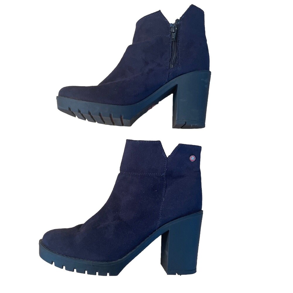 fiorenzi womens blue suede boots navy
